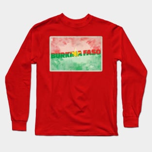 Burkina Faso Vintage style retro souvenir Long Sleeve T-Shirt